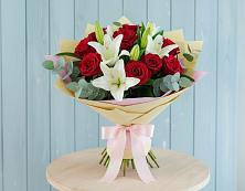 Букет цветов из:  Лилии и Розы в Угре