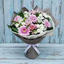 Букет цветов из:  Герберы, Альстромерии и Хризантемы #REPLACE_PRED# Угре