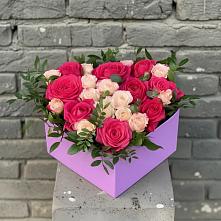 Цветочная композиция из Розы в коробке в Угре