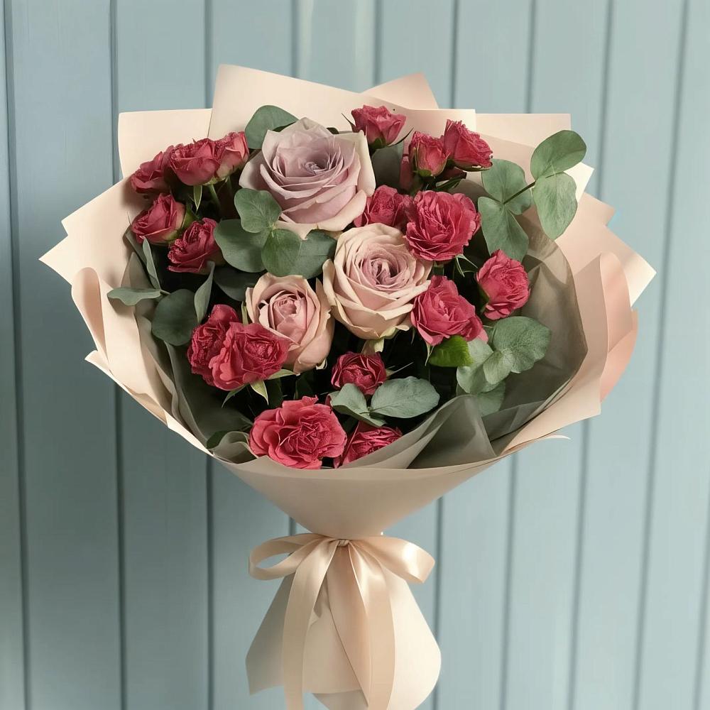 Букет цветов из: Гвоздики и Розы в Угре