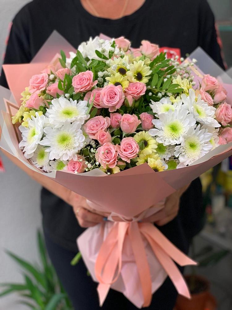 Букет цветов из: Розы и Хризантемы в Угре