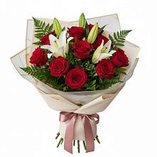 Букет цветов из:  Лилии и Розы в Угре