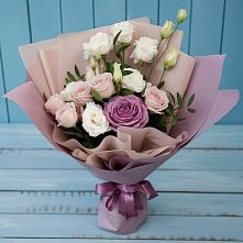Букет цветов из:  Розы и Лизиантусы #REPLACE_PRED# Угре