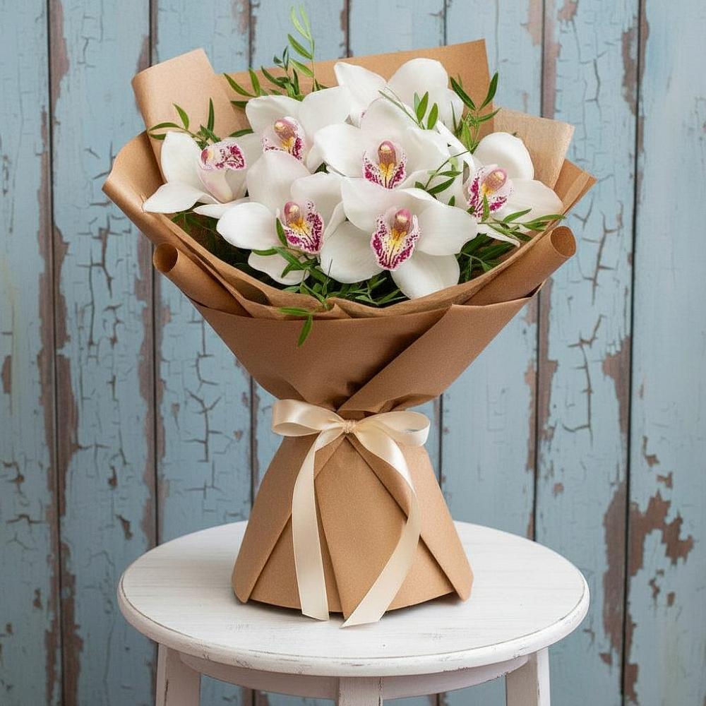 Букет цветов из: Орхидеи и Розы в Угре
