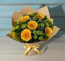 Букет цветов из:  Герберы и Хризантемы в Угре