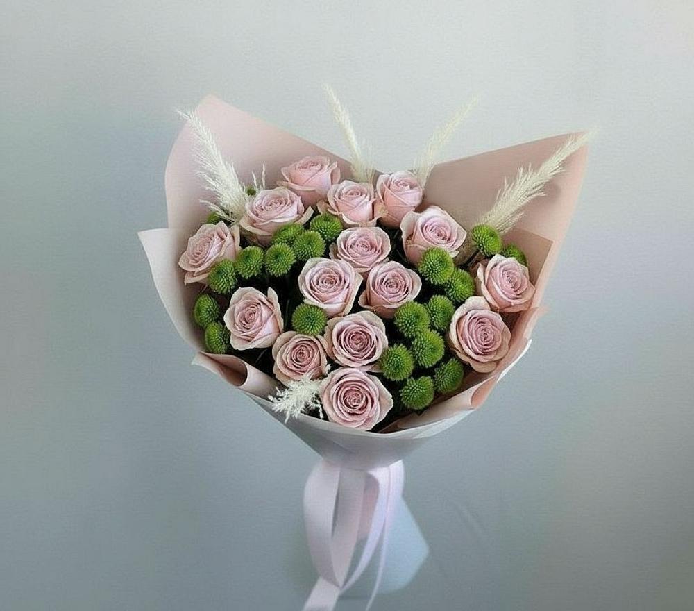 Букет цветов из: Розы и Хризантемы в Угре