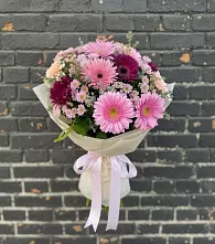 Букет цветов из:  Герберы и Хризантемы в Угре