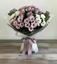 Букет цветов из:  Хризантемы и Розы в Угре