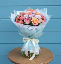 Букет цветов из:  Хризантемы и Розы в Угре