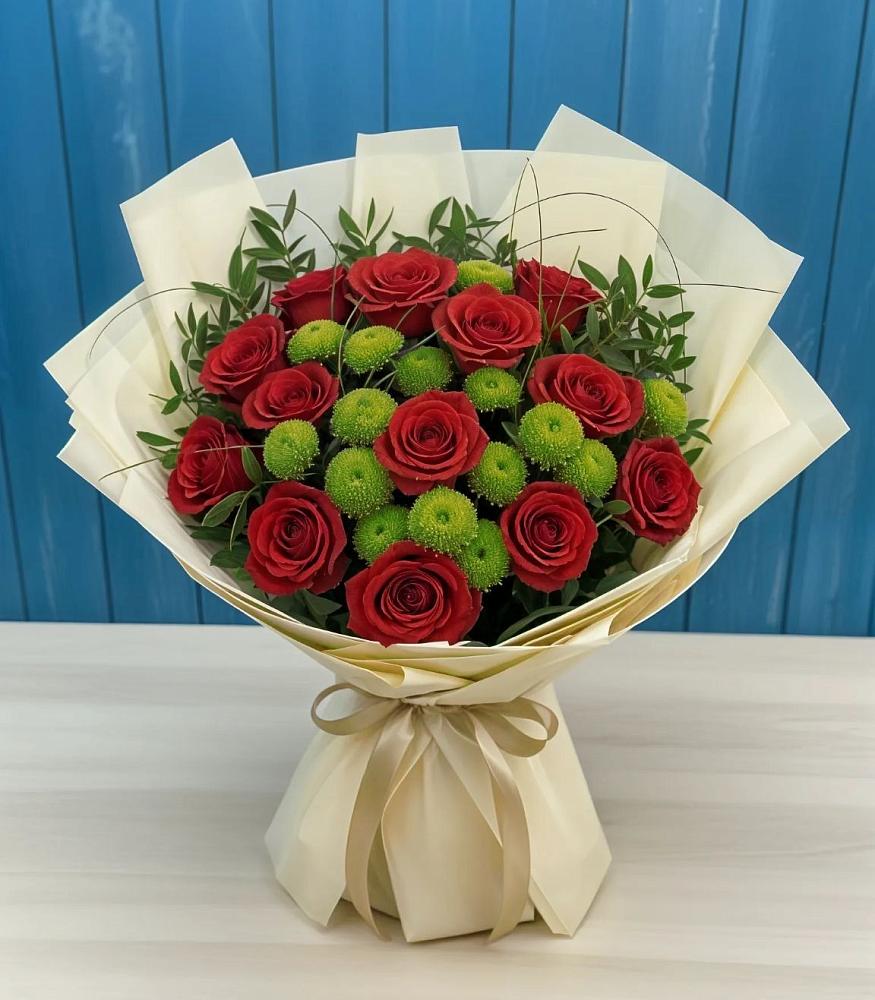 Букет цветов из: Розы и Хризантемы в Угре