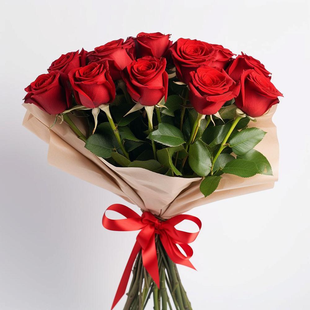 Букет 11 Красных роз Эдлесс Лав в Угре
